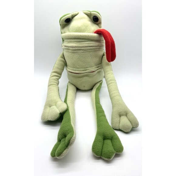 28" Clump-O-Lump Frog-O Interchangeable Knock Knock Toys Plush Green Frog - Picture 1 of 6
